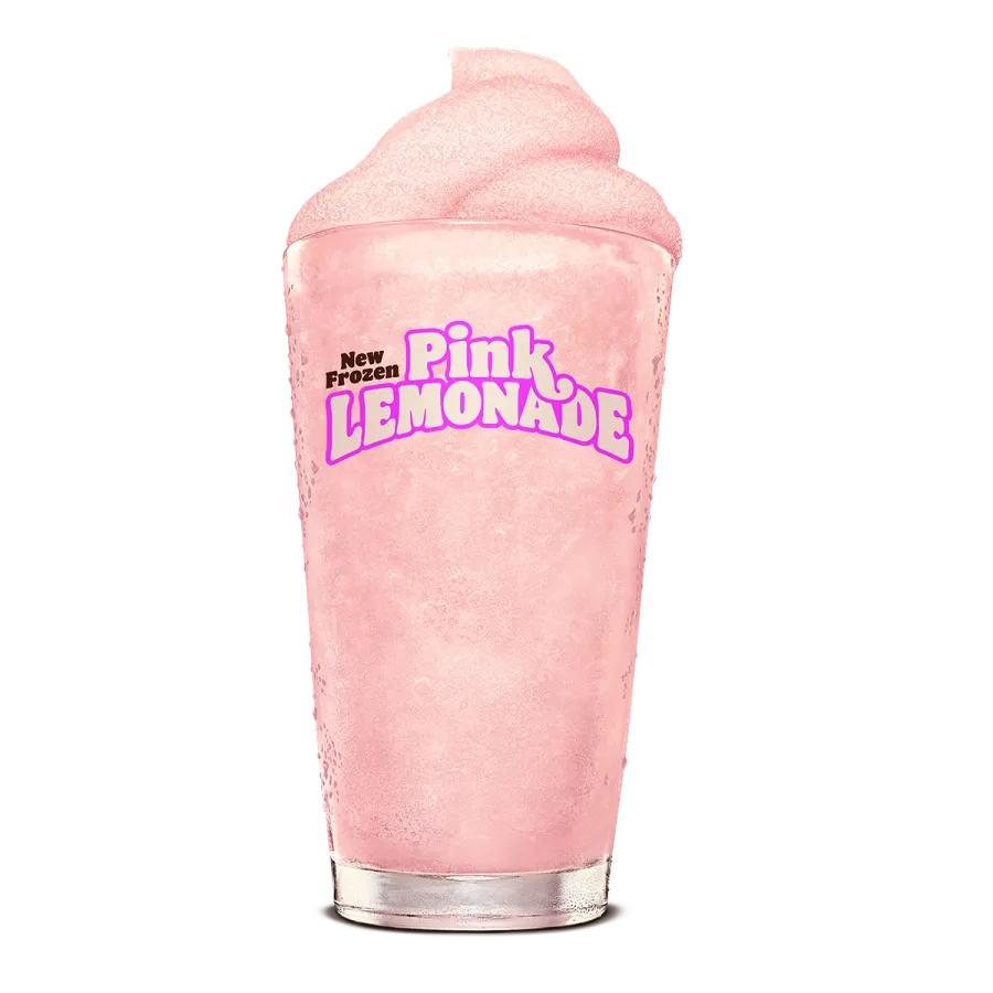 Burger King menu - Frozen Pink Lemonade, a refreshing frozen beverage with a vibrant pink color