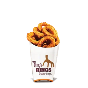 Burger King menu - Thing's Rings, crispy onion rings in a branded container