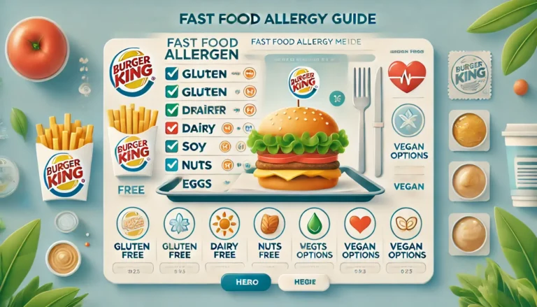 Burger King Allergy and Allergen Menu